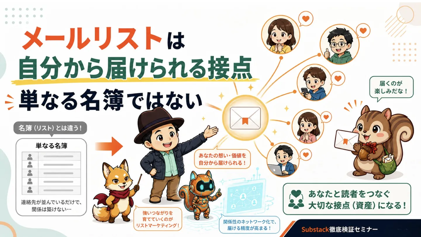 メールリストは自分から届けられる接点