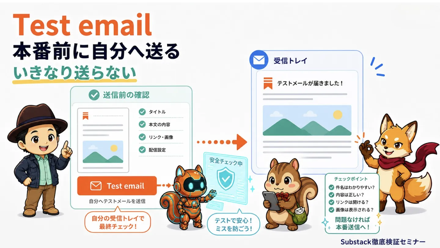 テストメール 本番前に自分へ送る