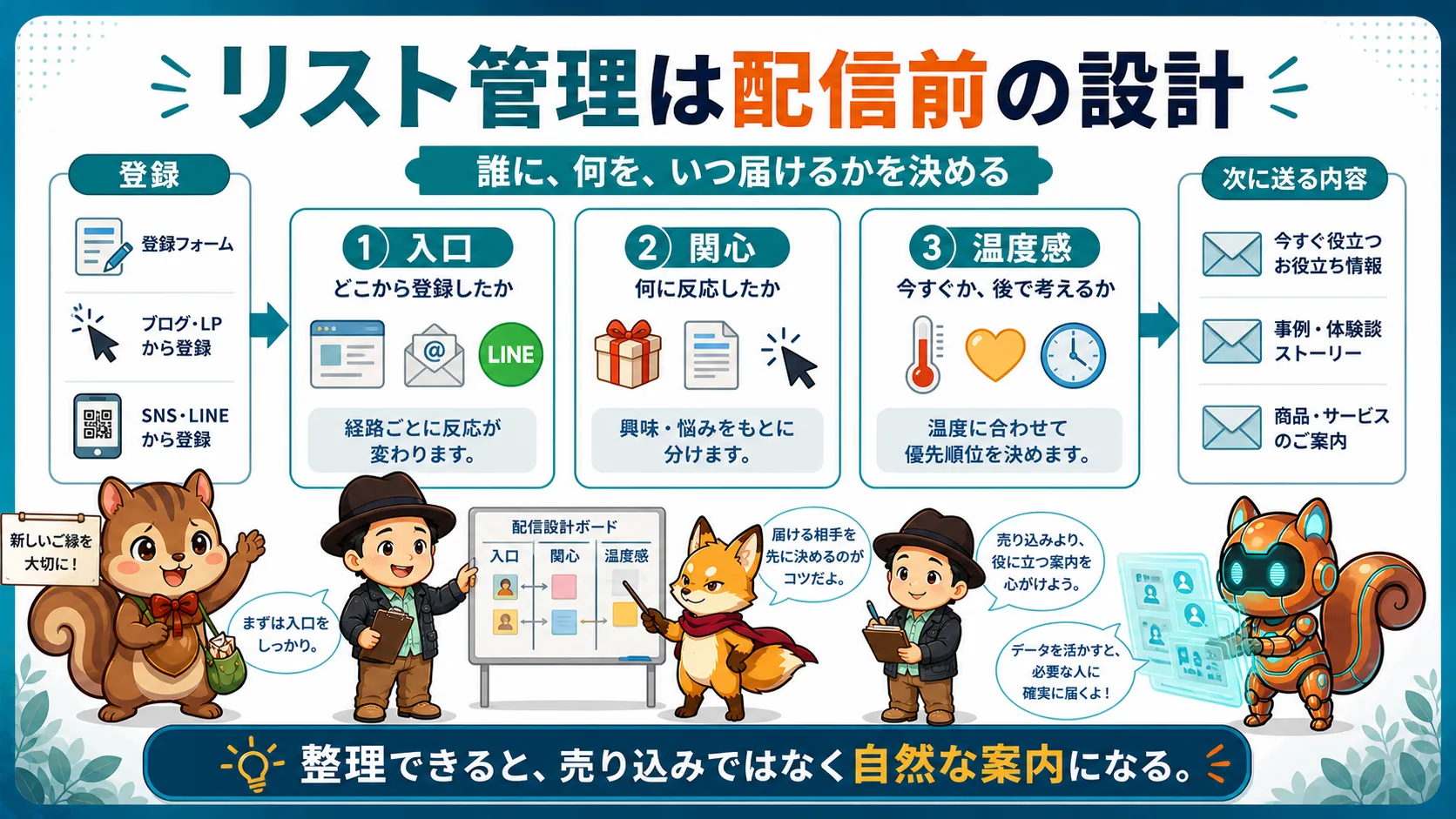 リスト管理は配信前の設計