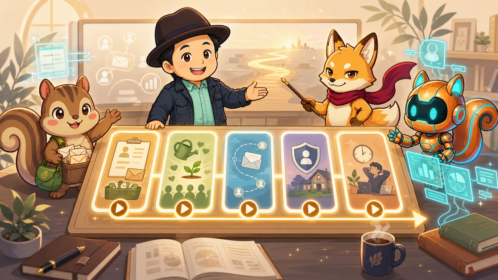 無料動画講座で受け取れる5つの学びを示す挿絵