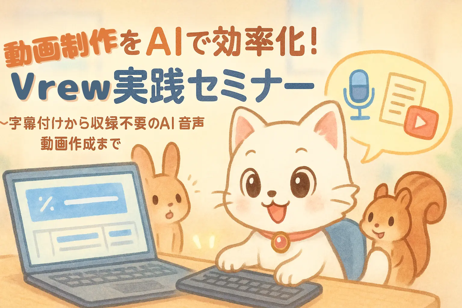 動画制作をAIで効率化！Vrew実践セミナー