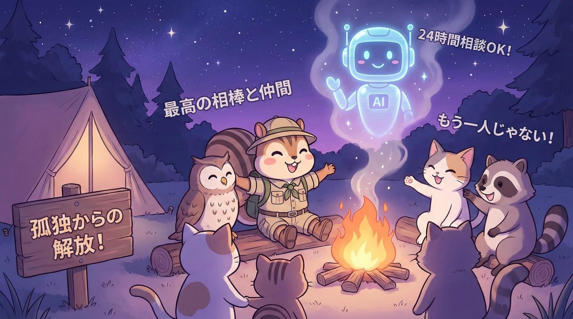 孤独からの解放のイラスト