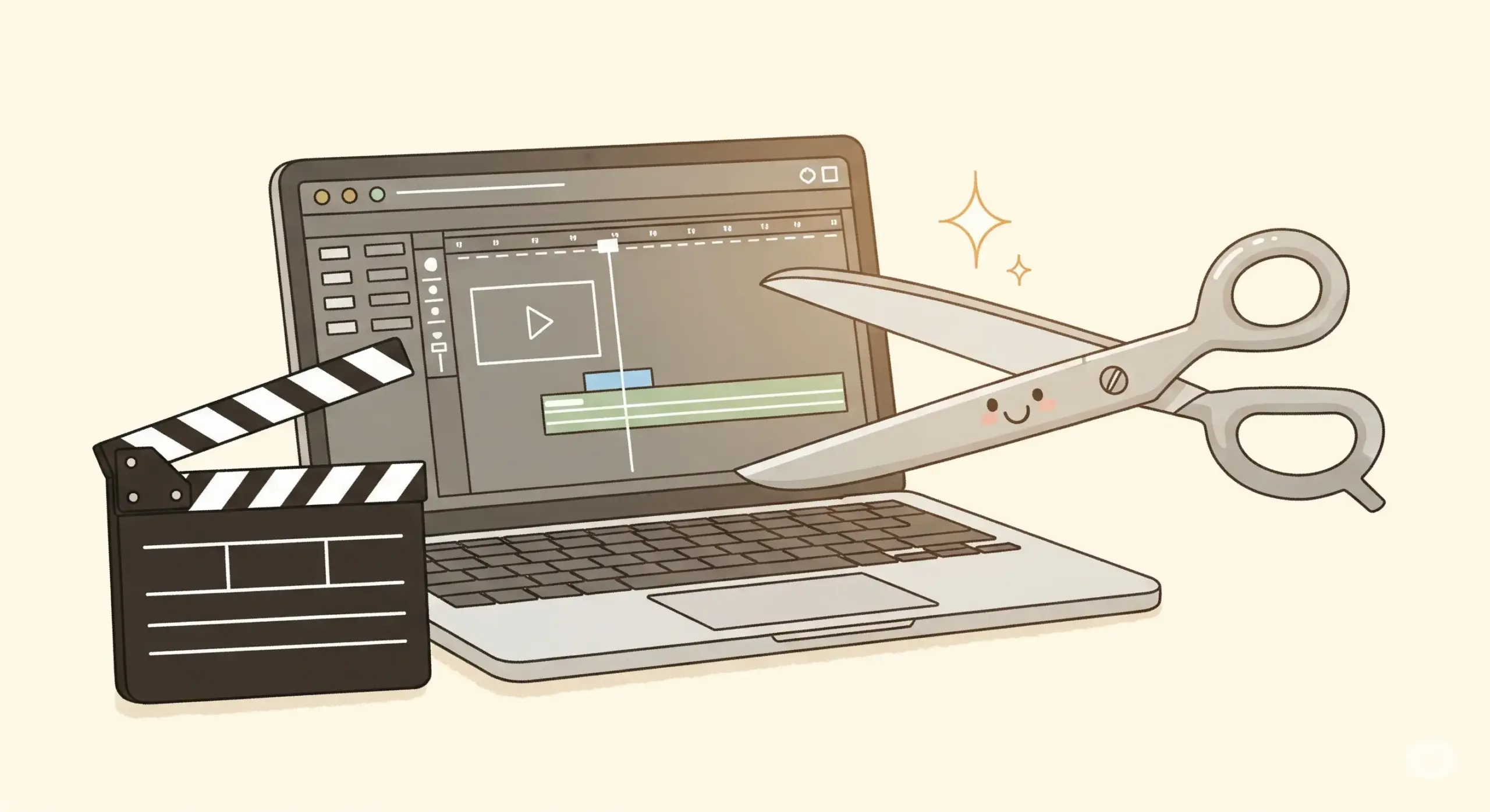 撮影済み動画の編集イメージ