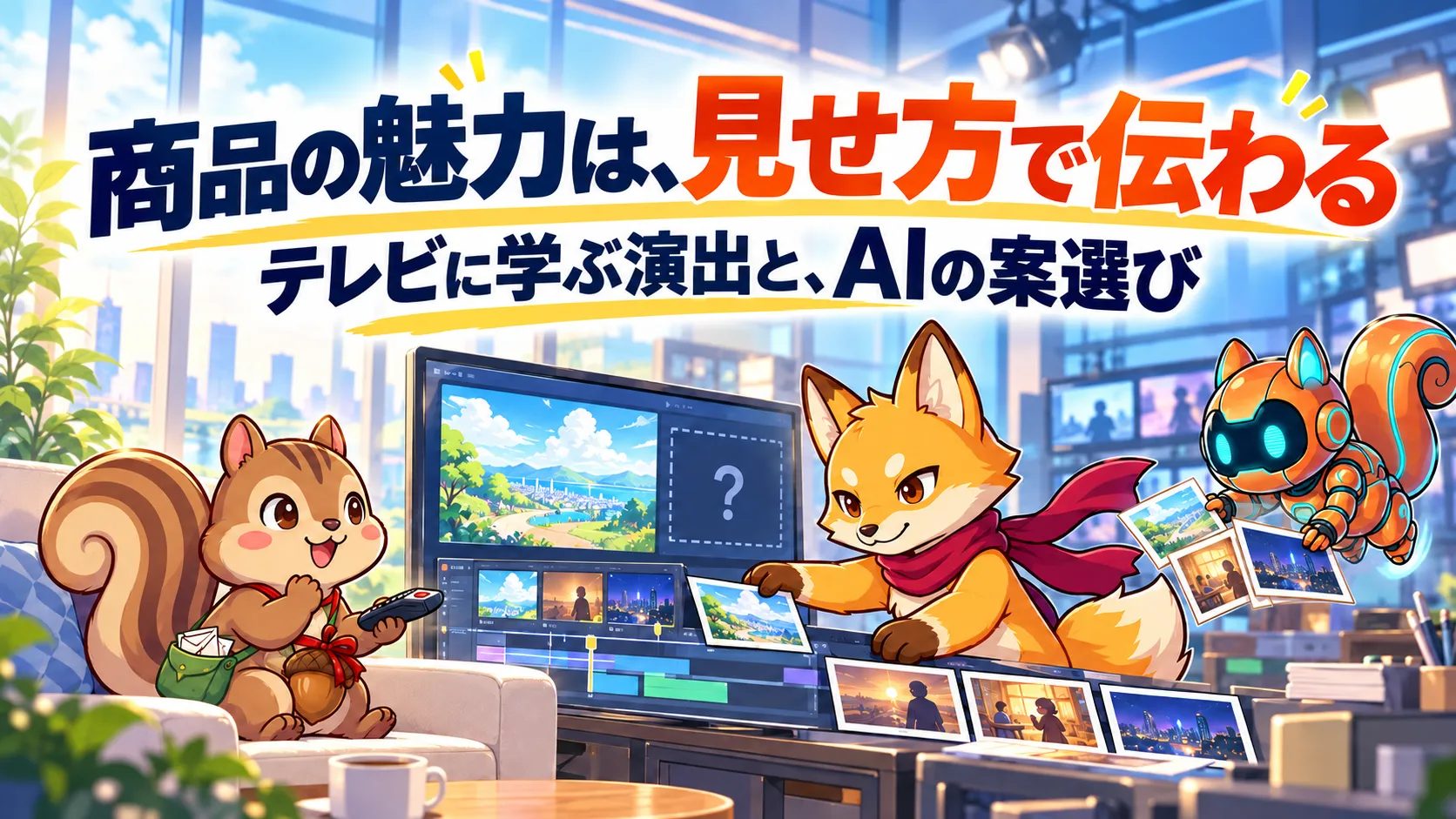 商品の魅力の伝え方をテレビの演出とAIの案選びから考える記事のアイキャッチ