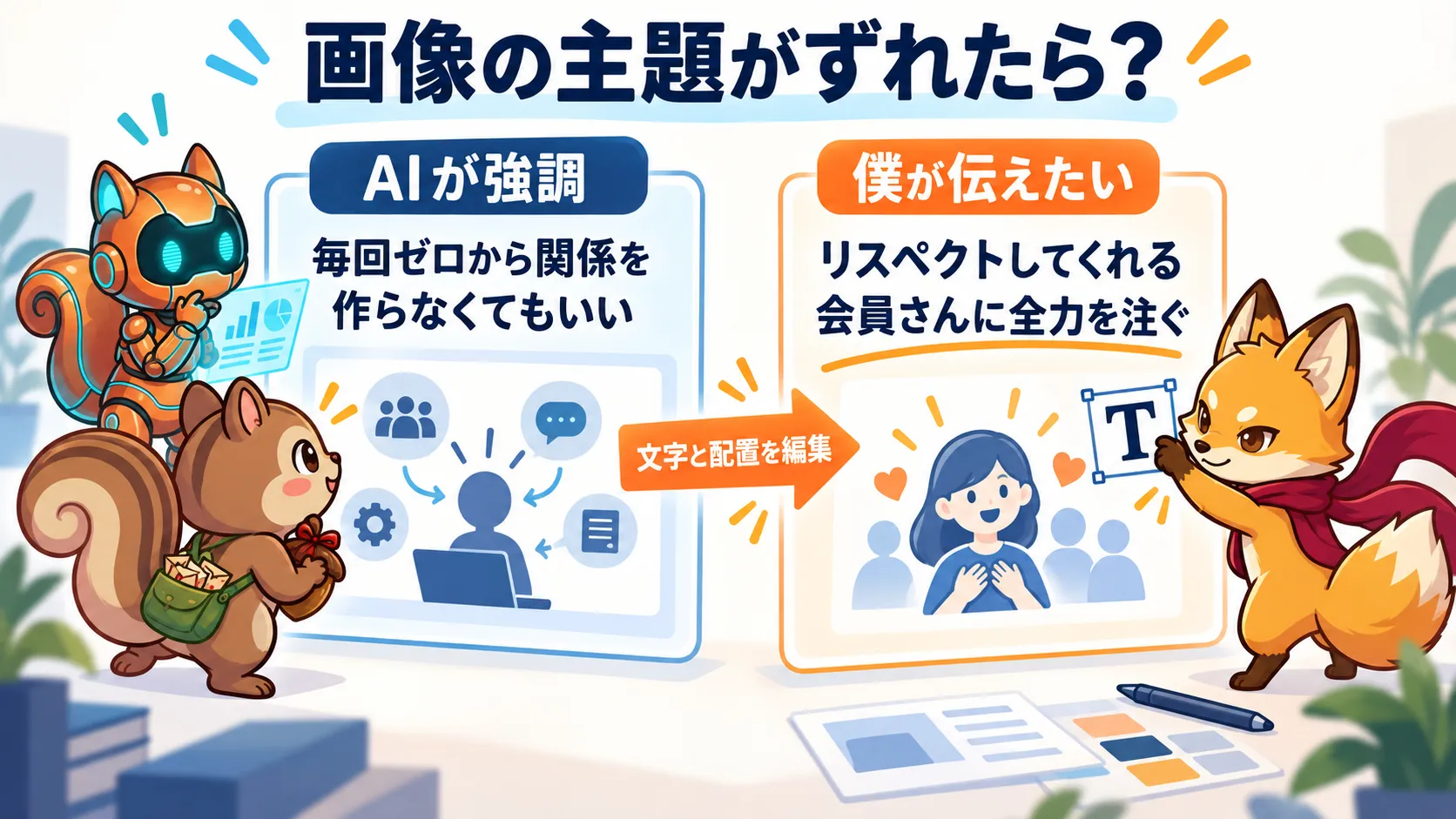AI画像が強調した言葉と本人が伝えたい主題の違い