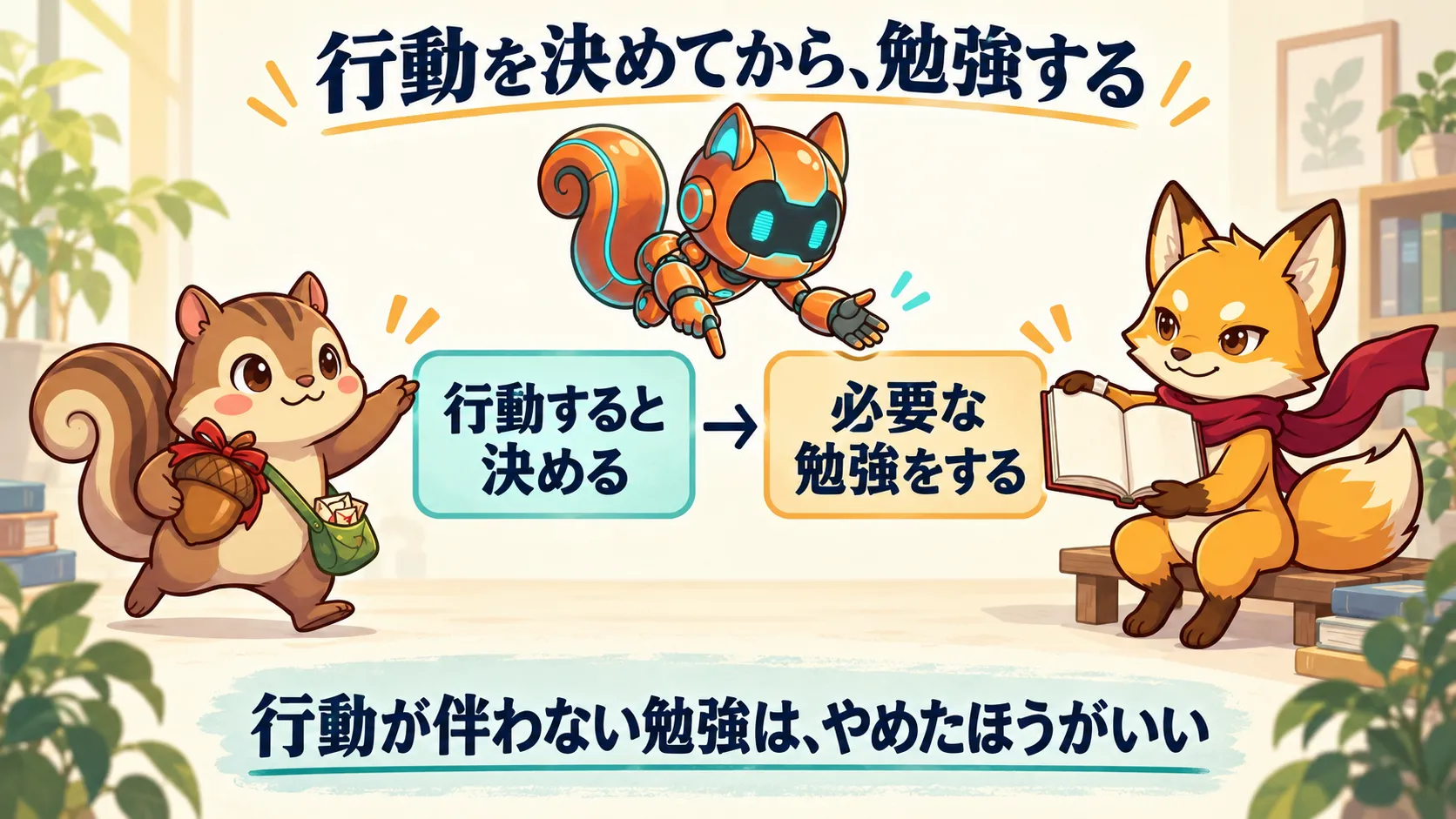 行動すると決めたあとに、必要な勉強をする