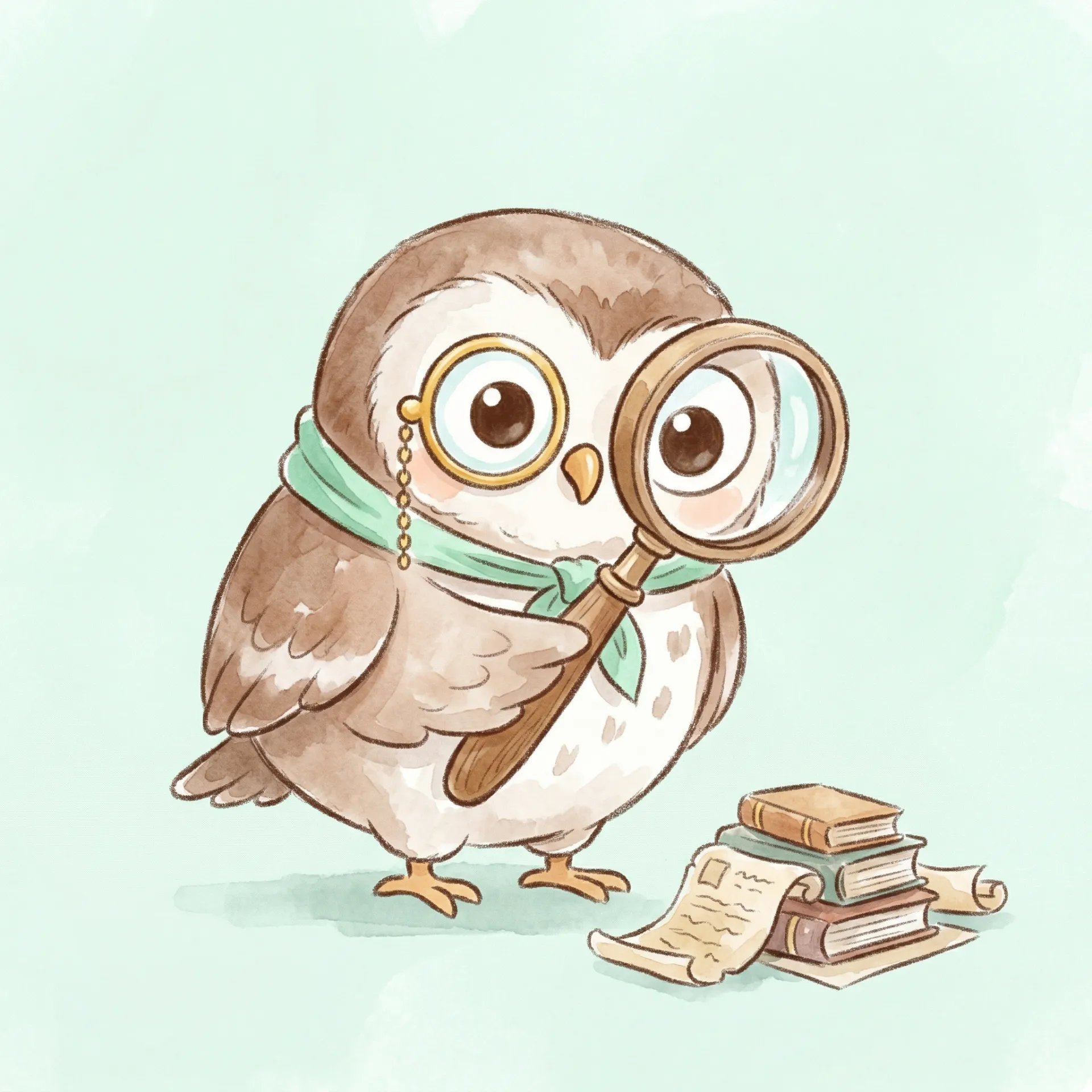 調査するフクロウ