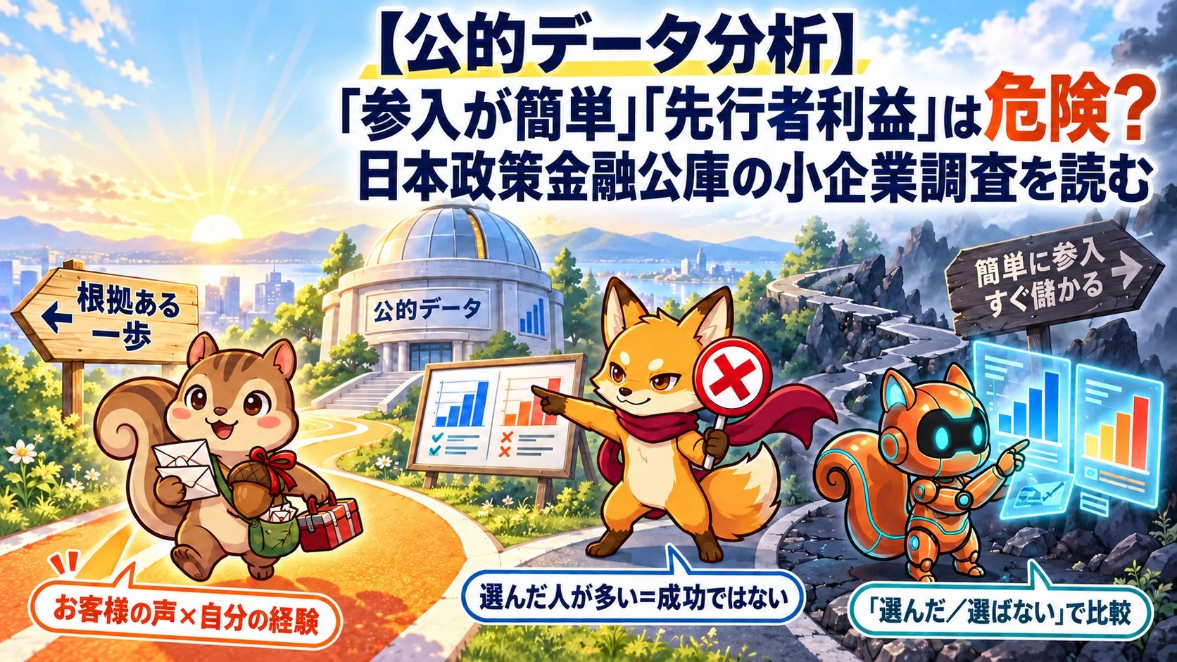 参入の簡単さや先行者利益だけで選ばず、公的調査と自分の経験、お客様の声から新規事業を考える