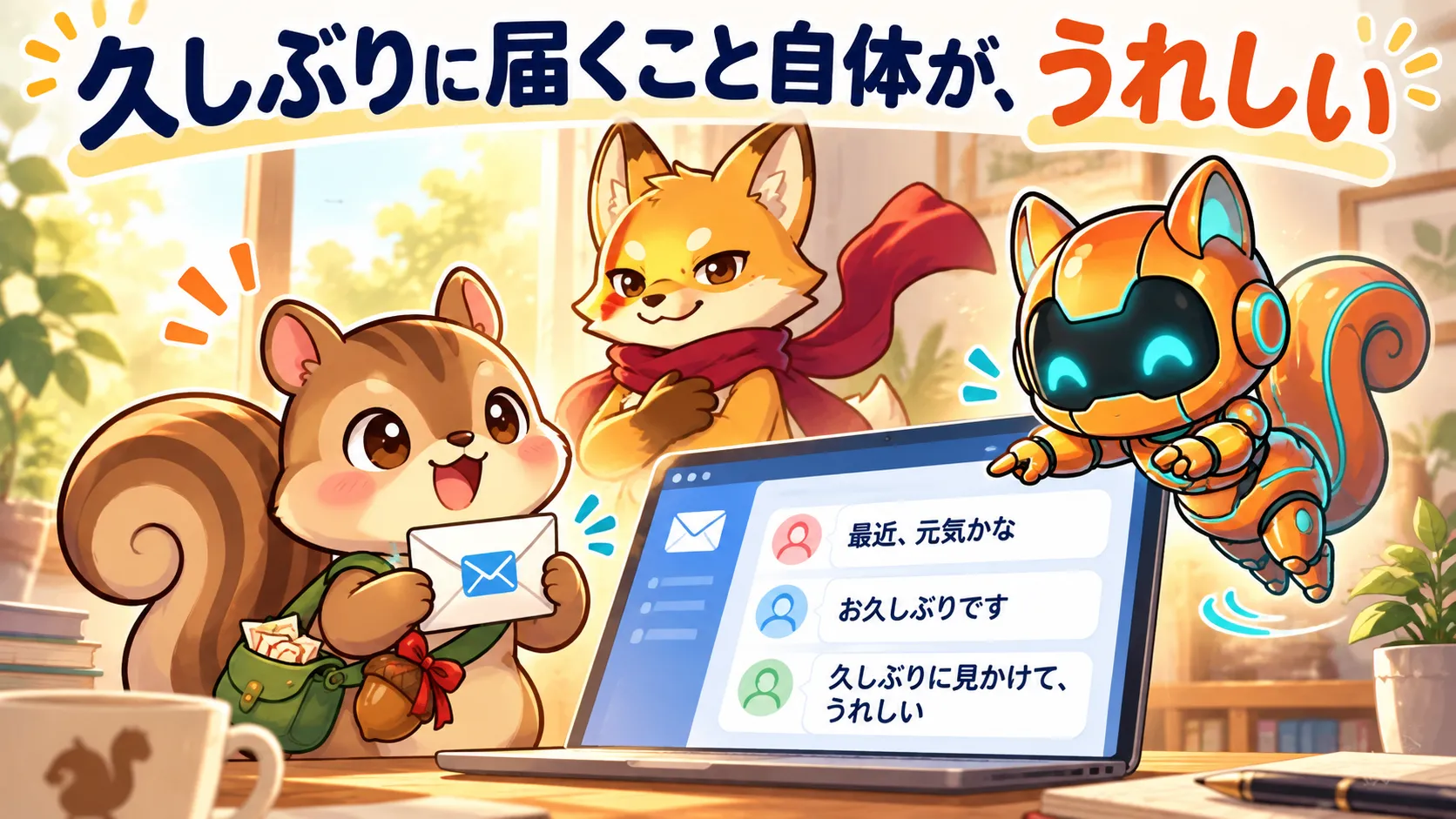 最近元気かなと思っていた相手を、久しぶりに見かける喜び。