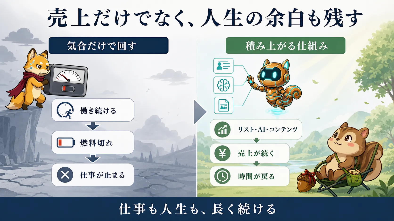 仕事の成功だけでなく人生の余白も守る働き方の図解